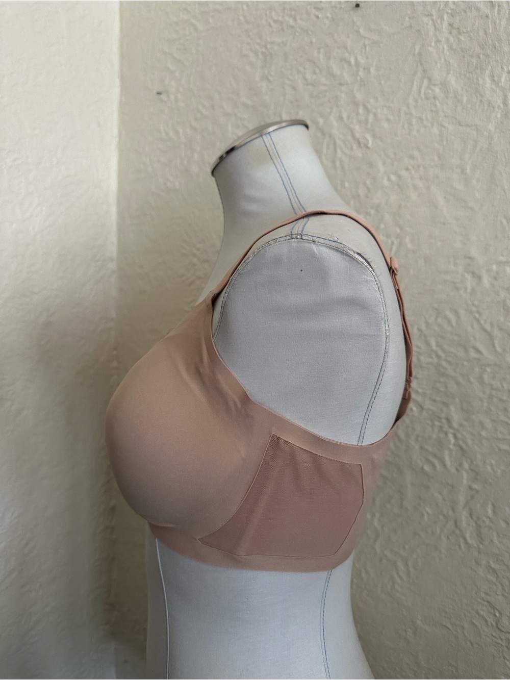 Honeylove CrossOver Wireless Bra Nude Beige Mesh Large - Picture 3 of 5